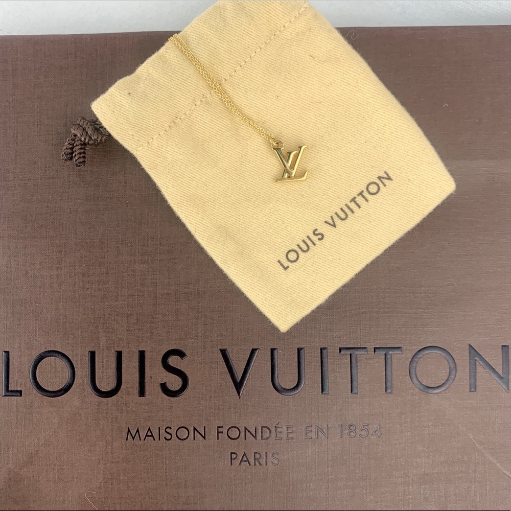 LOUIS VUITTON LV Charm Necklace 16” or 18” Chain - Picture 7 of 13